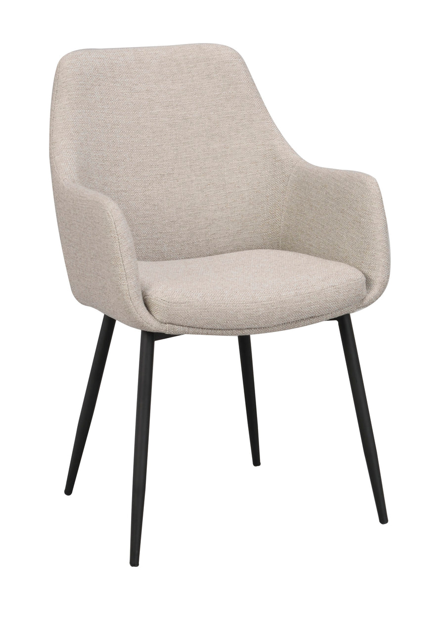 110459_b, Reily arm chair, beige fabric_black