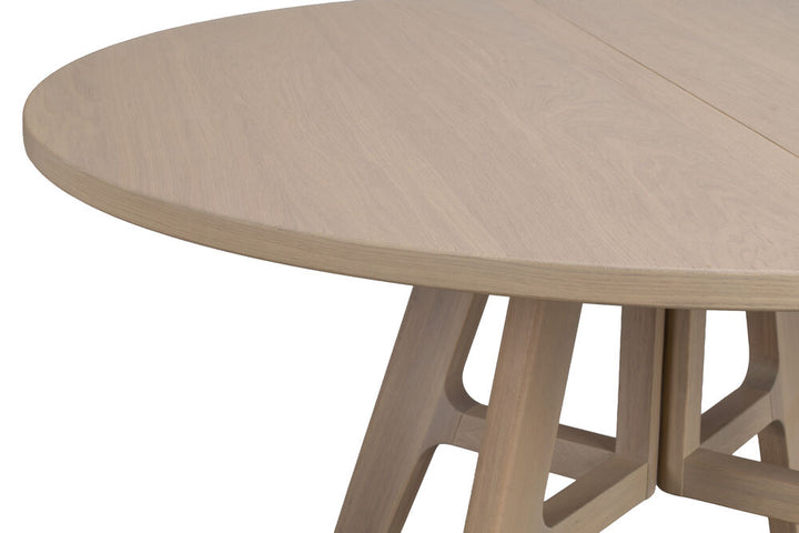 Stockbridge matbord Ø130 vitpigmenterad ek