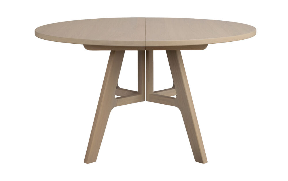Stockbridge matbord Ø130 vitpigmenterad ek
