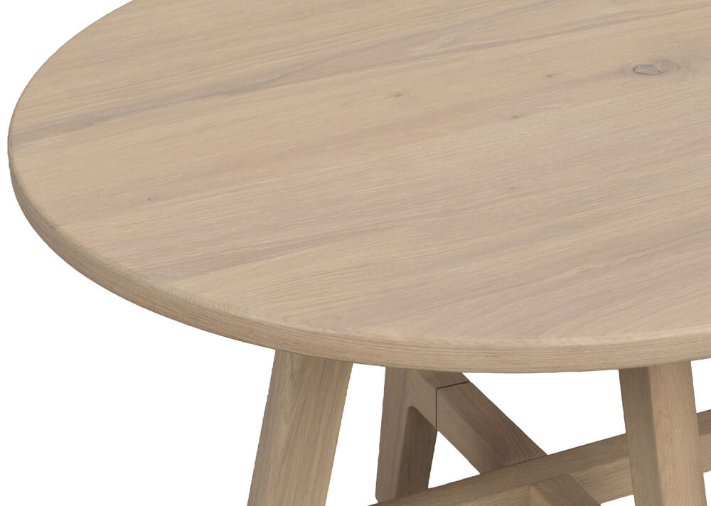 Dumbarton soffbord Ø60 vitpigmenterad ek