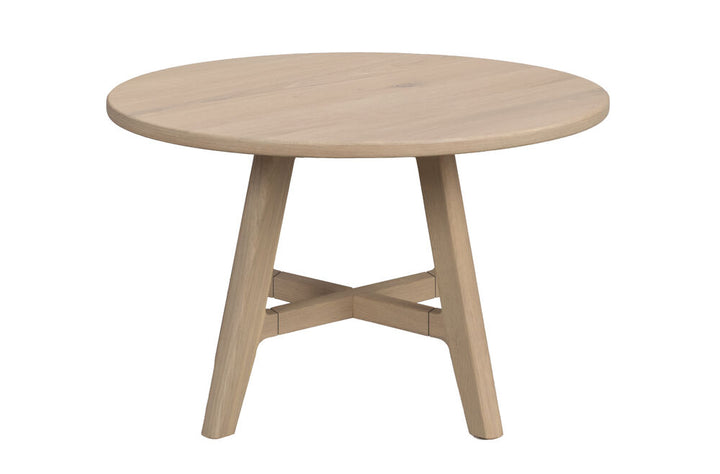 Dumbarton soffbord Ø60 vitpigmenterad ek