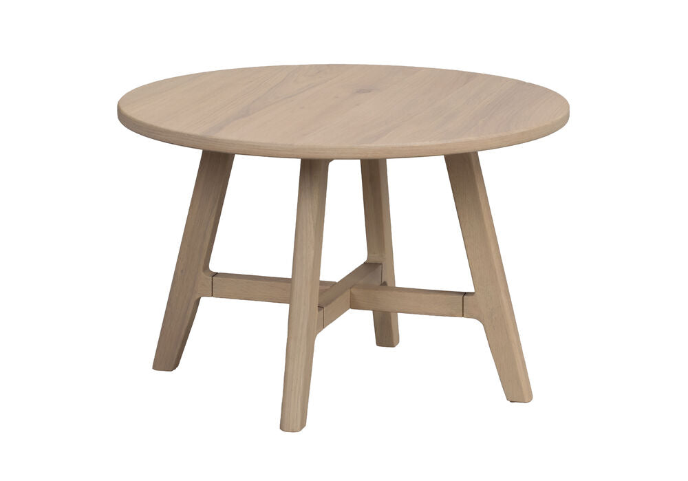 Dumbarton soffbord Ø60 vitpigmenterad ek