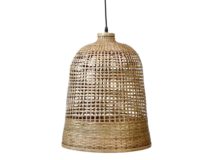 Lampa i flätad bambu