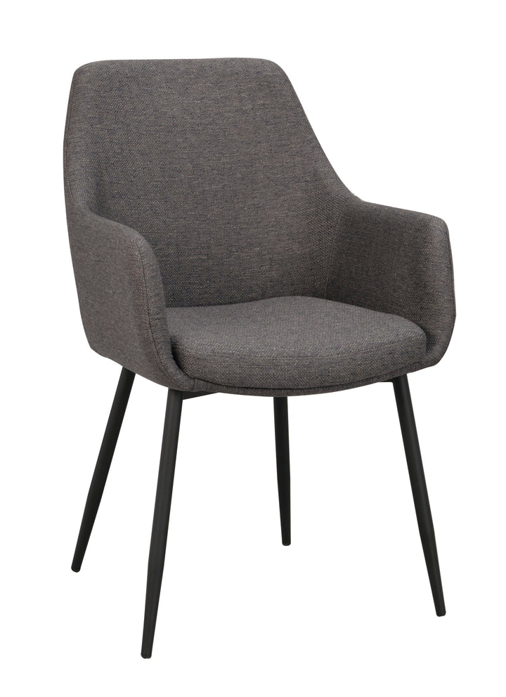 110458_b, Reily arm chair, grey fabric_black