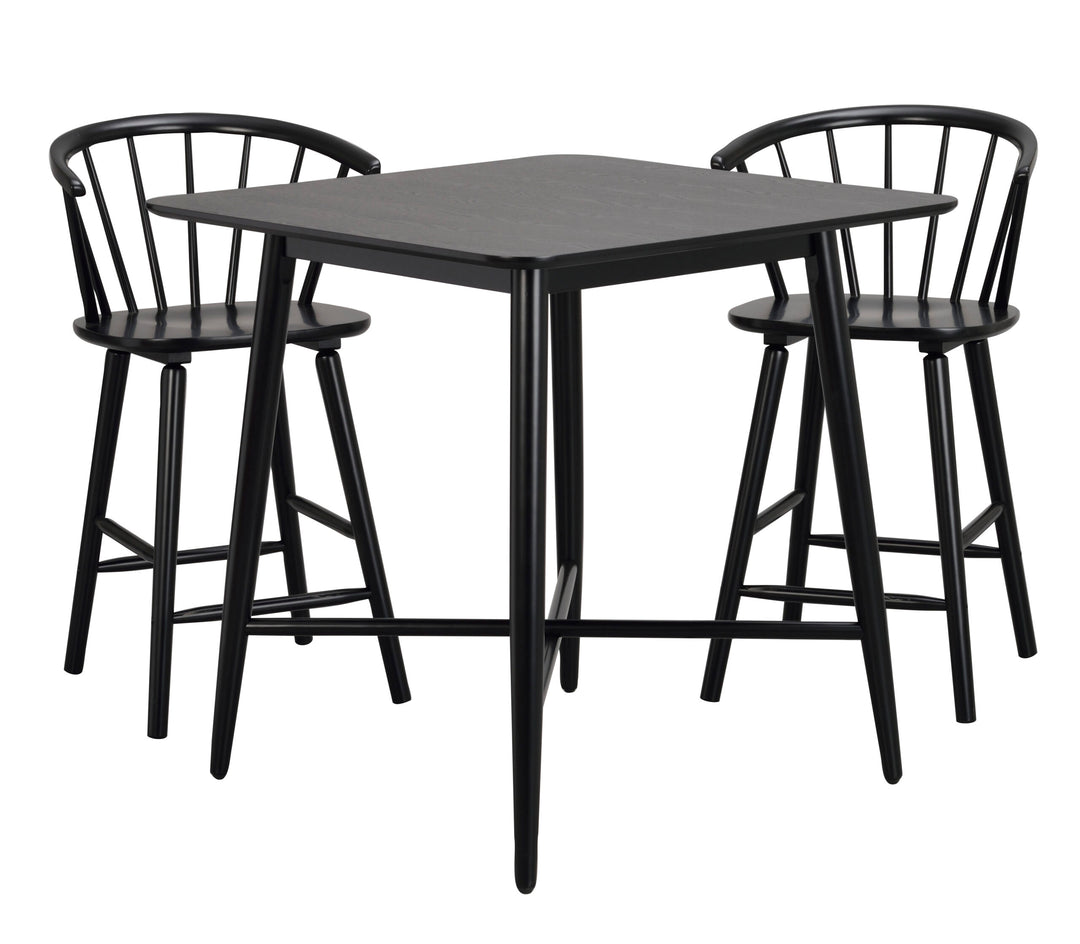 110710, Lotta bar table, black + 106261 Carmen bar chair, black