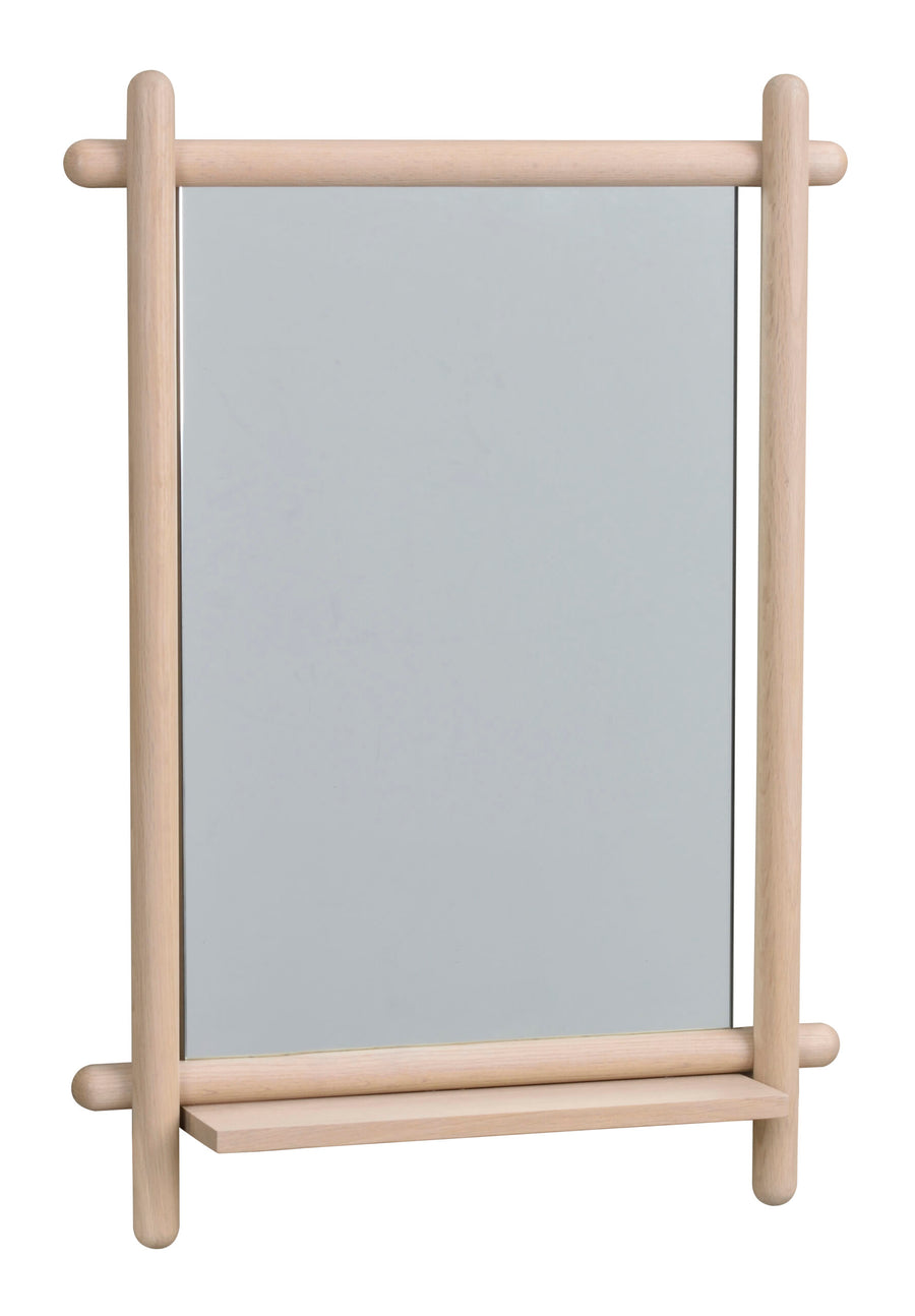 119523, Milford spegel med hylla, vitpigm. ek R
