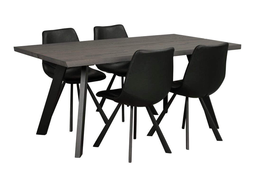 Fred 117432 matbord 170 mörkbrunt + Highrock stol b